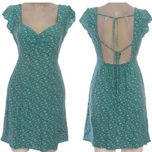 Aeropostale Teal Floral Mini Dress